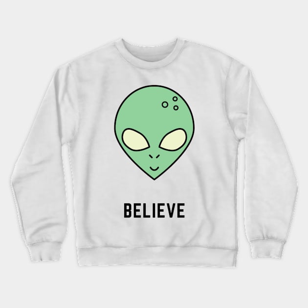 Believe Aliens Fun Apparel Crewneck Sweatshirt by Topher's Emporium